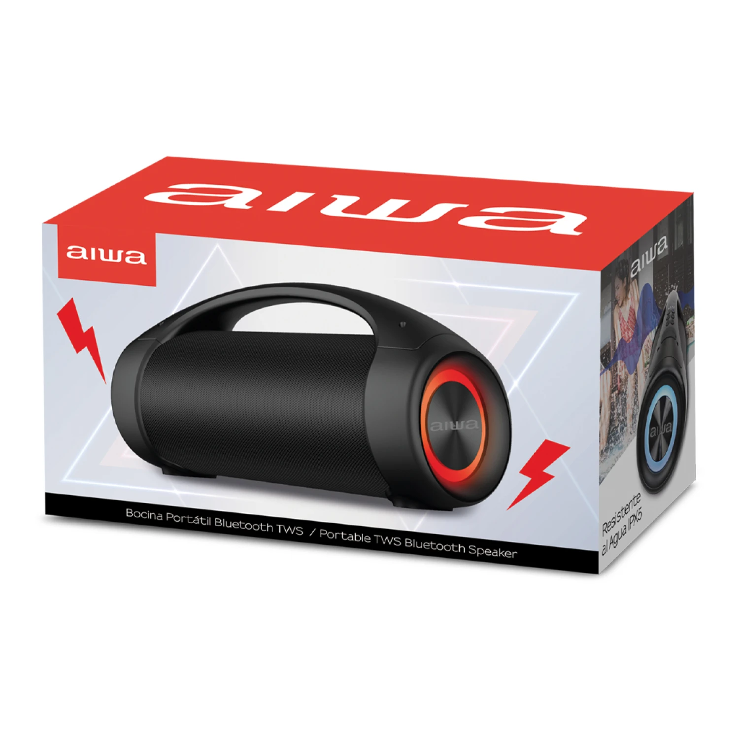 Parlante Boombox Waterproof 50W R.M.S. | TWS | AIWA | AW-S600BT - Imagen 3